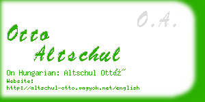 otto altschul business card